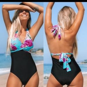 XL (10 US)CUPSHE FLORAL SWIMSUIT, XL
